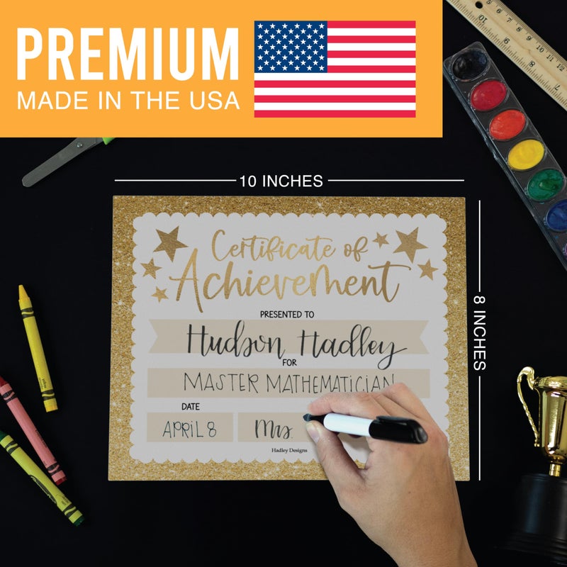 Hadley Designs 25 Certificate of Achievement Awards - 8 x 10 "" Student Award Certificates for Kids, Blank Award Certificate Paper, Preschool & Kindergarten Graduation Certificates - Image 4
